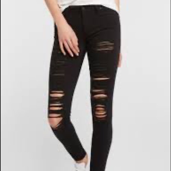 SOLD‼️NEW‼️ Levi Strauss Co 711 Skinny Size 26 Distressed Black Jeans - Picture 6 of 7